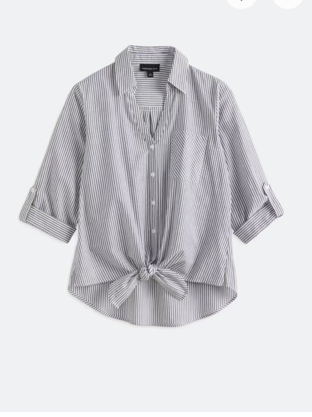 Fortune + Ivy Maurice Tie-front Blouse